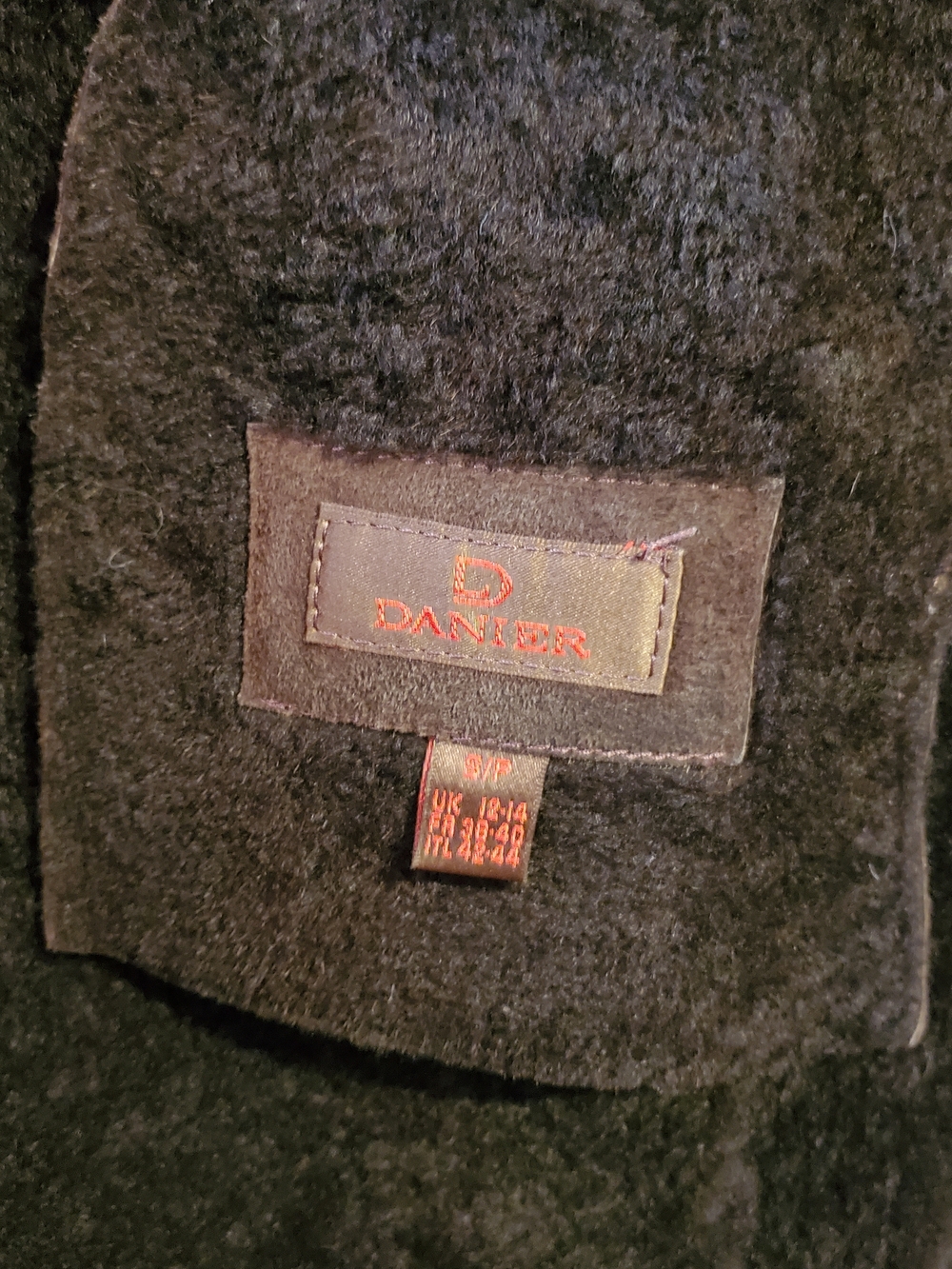 Danier Brown Sheep Skin Suede Shearling Lined Jacket Women Small - Picture 4 of 10